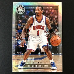 allen iverson holographic basketball card, hd realistic,