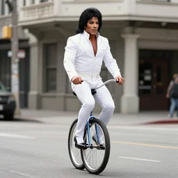 a photo of liberace on a unicycle, san francisco