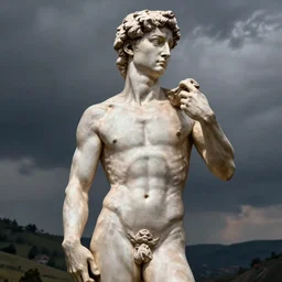 sculpture of Gal Gadot, by Michelangelo, photorealism