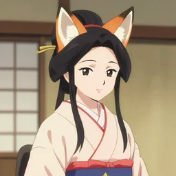 An anime portrait of Ssunbiki as a noble Japanese lady with fox ears wearing a kimono, by Stanley Artgerm Lau, WLOP, Rossdraws, James Jean, Andrei Riabovitchev, Marc Simonetti, and Sakimichan, large brush, low detail, trending on artstation