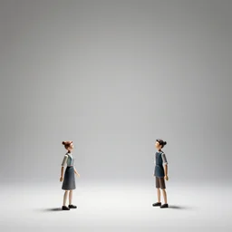 marionettes, rule of thirds, dynamic composition, studio lighting, random wall or scenery background
