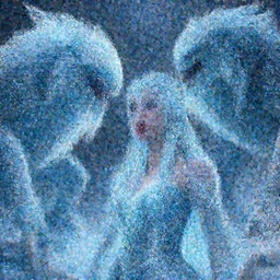 beautiful cryomancer ice queen confronting an ice monster ,highly detailed, 8k, HDR, award-winning, trending on artstation, octane render