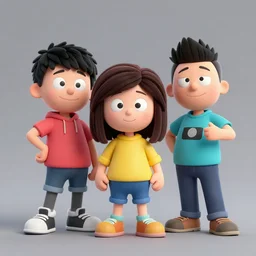 monica's gang, 3 d render, mauricio de souza