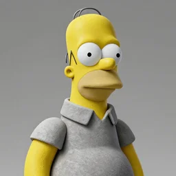 highly detailed portrait of homer simpson made out of stone, digital art, unreal engine