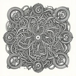 chaos, intricate ink illustration, highly detailed, maximalist, oil painting