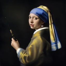 jason mamoa painted by jan vermeer, aristocratic pose, high contrast