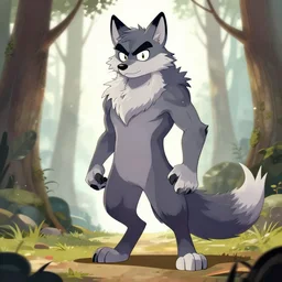 a werewolf, fursona!!!! by don bluth, by kawacy, trending on artstation, full body
