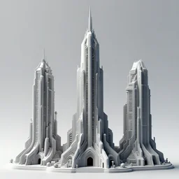 3 d sculpt of a minimalist cyberpunk futurist architecture evil gothic tron warhmmer 4 0 k scifi tower inspired by the matrix, lotr, star wars, ilm, beeple, star citizen halo, mass effect, starship troopers, elysium, the expanse, high tech industrial, artstation unreal