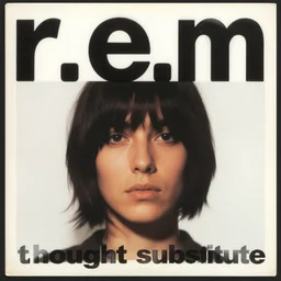 the cover to a 1 9 9 9 r. e. m. album titled'thought substitute'