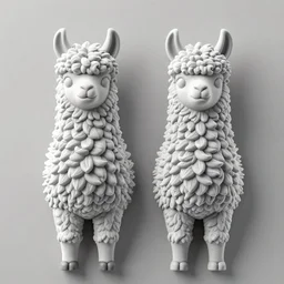 Scanning tunneling electron microscopy image symmetrical nano-scale sculpture furry llama portrait in Scanning tunneling microscope, carbon nanostructure, HQ 8k scan