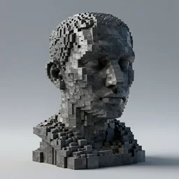 dramatic sculpture made of rectangle tetris, octane render, trending on artstation