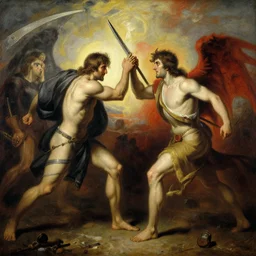 war between good and evil, painting by gaston bussiere, craig mullins