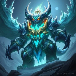 banbaro boss of monster hunter world iceborn worldboss guild raid digital painting bioluminance alena aenami artworks in 4 k design by lois van baarle by sung choi by john kirby and artgerm style pascal blanche and magali villeneuve