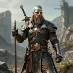 photo of a dieselpunk viking
