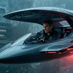 dialogue within a flying car. architecture by syd mead. thick rain. grizzled. screenshot from the liveaction cyberpunk detective show. moody. masterpiece, magnum opus, monumental achievement, classic gem. octane render. nvidia amd graphics demo. lighting by james gurney. trending. artstation cgsociety behance. 4 k. beyond style stylish polished slick smooth spectacle spectacular fantastic staggering stunning flashy.