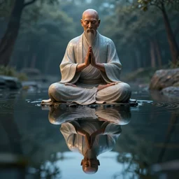 the tao is ungraspable. those who hold on to it lose it. those who grasp it lose it. therefore the master acts without doing anything and teaches without saying anything, water reflections, volumetric lighting, perfect symmetry, hyperdetailed 3 d, hyperrealism, hyperrealistic, cinematic, beauty style, cgsociety, 8 k