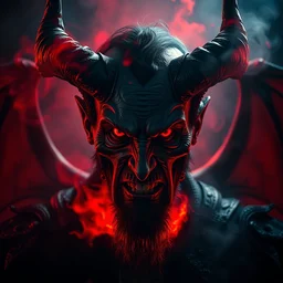 hyper realistic portrait of viktor orban depicted as lucifer, satanic, devil, the antichrist, evil face, red mist in hell, gorgeous lighting by kim jung giu weta studio, mucha, bautista and norman rockwell and greg rutkowski and tom bagshaw and james gurney and lucasfilm