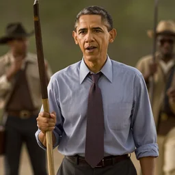 Movie still of Barack Obama in Django Unchained