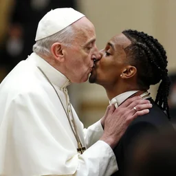 kid cudi kissing the pope