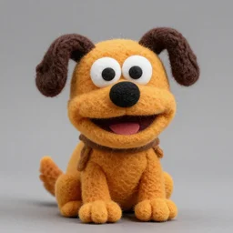 jake the dog as a muppet. highly detailed felt. hyper real photo. 4 k.