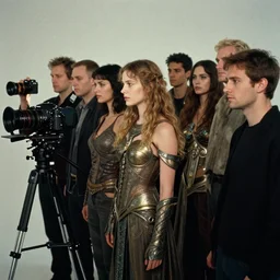 film camera : side profile portrait by lawren harris and artgerm, imogen poots as paladin, 5 4 k rtx hdr volume light concept studio matte painting digital illustration fanart artstation by thomas blackshear, eve ventrue, sherree, ilya kuvshinov, magali villeneuve, jeremy lipkin, rob rey, christophe vacher