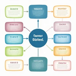 professional design for an academical concept map vector shapes