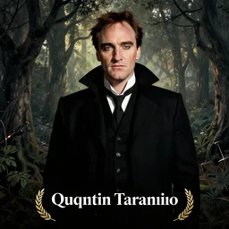 the american gothic painting, by quentin tarantino