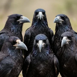 people with raven heads