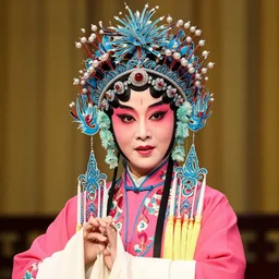 chinese opera lady with headdress