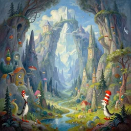 beguiling epic stunning beautiful insanely detailed landscape matte painting of the portal to arctic dream worlds designed by michal karcz, by dr seuss and asher durand and natalie shau, whimsical, intricate