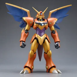 A statue of Gallantmon from digimon.