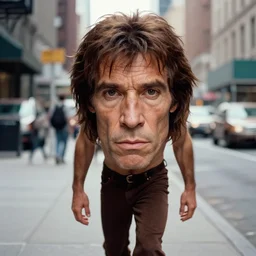 portrait of tarzan walk over the street of new york, by charlotte grimm, natural light, detailed face, beautiful features, symmetrical, canon eos c 3 0 0, ƒ 1. 8, 3 5 mm, 8 k, medium - format print, half body shot