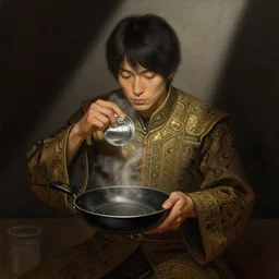 bo radly was man, he come from japan, he live in a can, we aint got a tan, he dont like your man, he eats from a pan, his best friend is stan, he owns not much land, beautiful face, rule of thirds, intricate outfit, spotlight, by greg rutkowski, by jeremy mann, digital painting