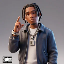 playboi carti, album cover style, hyper detailed, 3 d, octane render