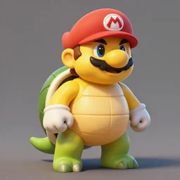 bowser from super mario as realistic yellow turtle character art portrait, matte fantasy painting, deviantart artstation, by jason felix by steve argyle by tyler jacobson by peter mohrbacher, cinema c 9. 0
