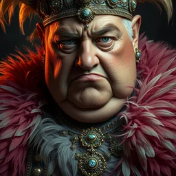 partial portrait of viktor orban as a drag queen, lgbtq, drag queen, fat, jewelry, greek, swag, intricate, fluffy feather clothing, upper body, highly detailed, digital painting, artstation, concept art, sharp focus, cinematic lighting, illustration, art by artgerm and greg rutkowski, alphonse mucha, cgsociety