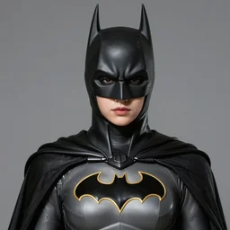 dressed anigirl batman, Perfect face, fine details, high detail, high modernization, ultra mega super hyper realistic, ultra mega super hyper beautiful,