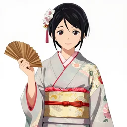 digital anime art, a japanese woman in a kimono holding a kanobo, wlop, ilya kuvshinov, artgerm, krenz cushart, greg rutkowski