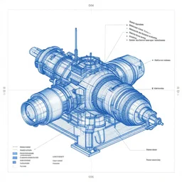 blueprint of a machine to travel at speed lights, info detailed, details and instructions in english, clear details, 4 k resolution scan