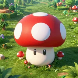the mushroom kingdom from super mario bros depicted in real life, photorealistic, taken from high altitude, by ansel adams