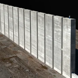 Satellite image of the Donald Trump Border Wall, made of solid concrete and 50 feet high
