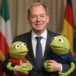 olaf scholz as a puppet from the muppets. high quality 8 k resolution