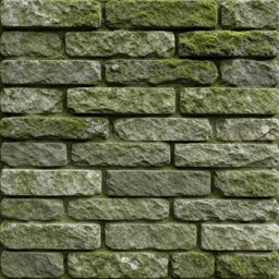 mossy stone brick texture material, high definition, high detail, 8k, photorealistic