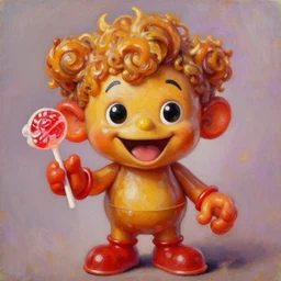 portrait of king of candy mr harry haribo oil painting conquest, creep