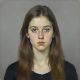 a portrait of a pretty young lady by alex katz