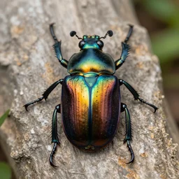 a beautiful colorful beetle coleoptera. national geographic ( ( ( by gustave boulanger, joaquin sorolla ) ) )