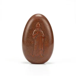 lacquered philosopher's stone, 8k product photo, isolated on a pure white background, centered, entire object in frame, sharp focus, soft studio lighting