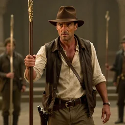 Indiana Jones found the Holy Grail, cinematic still
