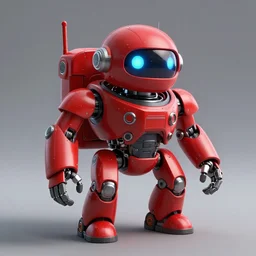 a red nano robot high tech cyber astronaut shaped like a bean render high detail high tech octane digital painting trending on artstation 4 k