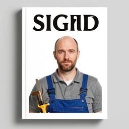 a sigrid unset book cover of a balding man plumber